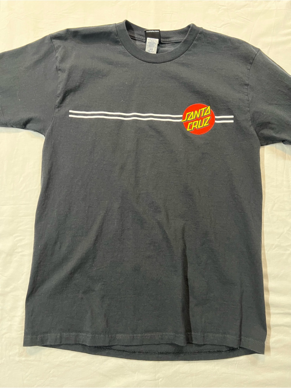 Santa Cruz Skateboards Logo Graphic T Shirt Black Medium